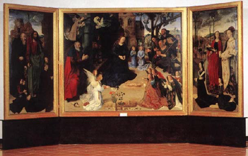 Hugo van der Goes, The Adoration of the Child Jesus.